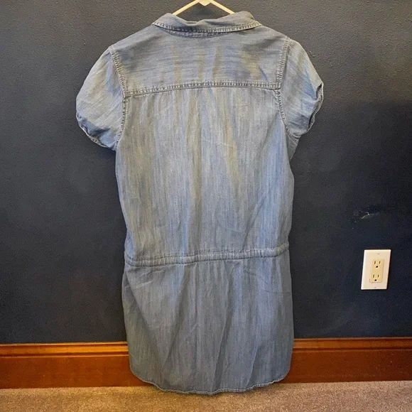 Silver Jeans Co. Chambray Drawstring Denim Button Down Dress - Picture 2 of 4